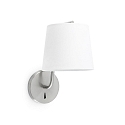 Wandleuchte BERNI E27, IP20, nickel satiniert