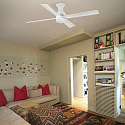Faro Ceiling fan FRASER M with remote control IP20, white matt