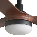 Faro LED Ventilator PUNT M, 18W, 3000/4200/6500K, 678lm, IP20, schwarz/nussbaum