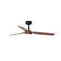 Faro LED Ventilator PUNT M, 18W, 3000/4200/6500K, 678lm, IP20, schwarz/nussbaum