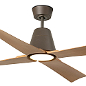Faro LED Ventilator TYPHOON M , 19W, 3000K, 900lm, IP44, braun/ahorn