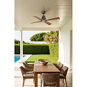 Faro LED Ventilator TYPHOON M , 19W, 3000K, 900lm, IP44, braun/ahorn