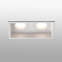 Faro ceiling recessed luminaire HYDE SQ 2 flames GU10 IP44, white matt 