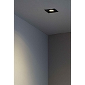 ceiling recessed luminaire ARGON square, swivelling GU10 IP20, black matt 