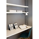 Faro clamp lamp STUDIO E14 IP20, glossy, white 