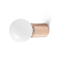 Faro wall luminaire TEN E27 IP20, glossy, copper 
