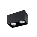 ceiling luminaire TECTO 2 flames GU10 IP20, black matt 