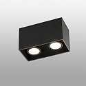 Faro ceiling luminaire TECTO 2 flames GU10 IP20, black matt 