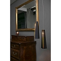 Faro LED Pendelleuchte PLUMA, Pyramiden-Stumpf mit Seitenschlitz , 6W 3000K 161lm, schaltbar, mattschwarz / Gold matt