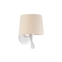Wandleuchte SAMBA E27, IP20, mit Leser, Klebeband, wei� matt, beige