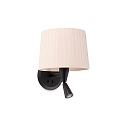 wall luminaire SAMBA E27 IP20, beige, black matt 