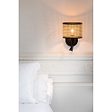 Faro Wandleuchte MAMBO E27, IP20, + LED Spot, 3W, 3000K, 280lm, schwarz, rattan