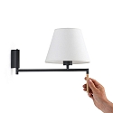 Faro wall luminaire RON E27 IP20, dark grey, white 