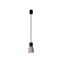 pendant luminaire KOMBO E27 IP20, grey, black matt 