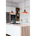 Faro pendant luminaire KOMBO E27 IP20, black matt, terracotta 