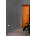 Faro Outdoor LED Wand-Einbauleuchte GRON, IP65, 10.5 x 6.5cm, 220-240V AC, 1W 3000K 114lm, schaltbar, Nickel satiniert / opal