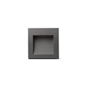 wall recessed luminaire SEDNA SQ90 square, indirect, switchable IP65, dark grey 