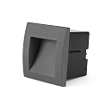 Faro wall recessed luminaire SEDNA SQ90 square, indirect, switchable IP65, dark grey 