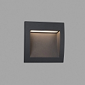 Faro wall recessed luminaire SEDNA SQ140 square, indirect, switchable IP65, dark grey 