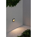 Faro wall recessed luminaire SEDNA SQ140 square, indirect, switchable IP65, dark grey 