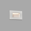 Faro wall recessed luminaire SPARK square, impact resistant, indirect IP65, white matt 