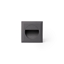 wall recessed luminaire MINI CARTER down, square, switchable IP44, dark grey 