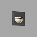 Faro wall recessed luminaire MINI CARTER down, square, switchable IP44, dark grey 
