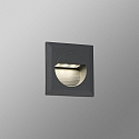 Faro wall recessed luminaire MINI CARTER down, square, switchable IP44, dark grey 