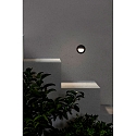 Faro wall recessed luminaire MINI RACING down, round, switchable IP44, dark grey 