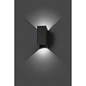 outdoor wall luminaire BLIND up / down, 2 flames LED IP65, dark grey 