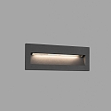 Faro wall recessed luminaire NAT down, square, switchable IP65, dark grey 