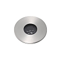Faro Outdoor LED Bodeneinbau-Spot GRUND, IP67 IK08, � 3.7cm, 700mA (exkl. BG), CRi>90, befahrbar bis 1t, 2W 3000K 15�, satiniert