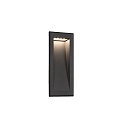 Outdoor LED Wand-Einbauleuchte SOUN 105, IP65 IK06, 23.9 x 10.5cm, 100-240V AC, 4.5W 3000K 280lm 120�, Aluminium / Glas