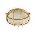 Faro wall luminaire NORAY E27 IP44, brass 