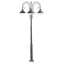outdoor floor lamp N�UTICA 3 flames E27 IP33, rust brown 