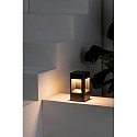 Faro socket luminaire NAYA 200 2-fold, square, indirect IP54, dark grey 