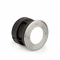 floor recessed luminaire LED 18 R HIGH POWER round, rigid IP67, stainless steel, satined 