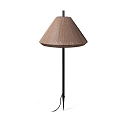 Spie�leuchte SAIGON OUT T70 E27, IP44, H�he 100 cm, Schirm Textil, dunkelgrau, braun