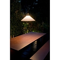 Faro Outdoor Pendelleuchte SAIGON OUT R55 E27, IP44, hellgrau, mattwei�