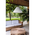 Outdoor Pendelleuchte SAIGON OUT � 67cm, E27, IP44, Schirm Textil, grau, wei�