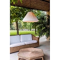 Outdoor Pendelleuchte SAIGON OUT � 67cm, E27, IP44, Schirm Textil, grau, wei�
