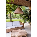 Faro Outdoor Pendelleuchte SAIGON OUT � 67cm, E27, IP44, Schirm Textil, grau, braun
