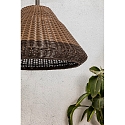 Faro Outdoor Pendelleuchte SAIGON OUT W70 E27, IP44, grau, braun Kegelkappe