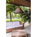 Faro Outdoor Pendelleuchte SAIGON OUT W70 E27, IP44, grau, braun Kegelkappe