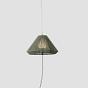 Faro Outdoor Pendelleuchte SAIGON OUT C70 E27, IP44, mit Lochabdeckung, tragbar, dunkelgrau, olivgr�n