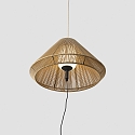 Faro outdoor pendant luminaire SAIGON OUT E27 IP44, dark grey, ochre yellow 