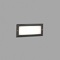 Outdoor LED Wand-Einbauleuchte STRIPE-2, IP54 IK07, mit Diffusor, 100-240V AC, 5W 3000K 89lm, dunkelgrau
