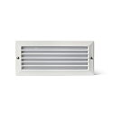 Outdoor LED Wand-Einbauleuchte STRIPE-1, IP54 IK07, mit Diffusor + Raster, 100-240V AC, 5W 3000K 70lm, wei� matt