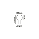 Faro Outdoor Tischleuchte MOON 300 1xE27, IP44, 100-240V, dunkelgrau, opal