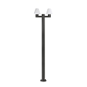Mastleuchte MISTU 2xE27, IP44, 215cm, dunkelgrau